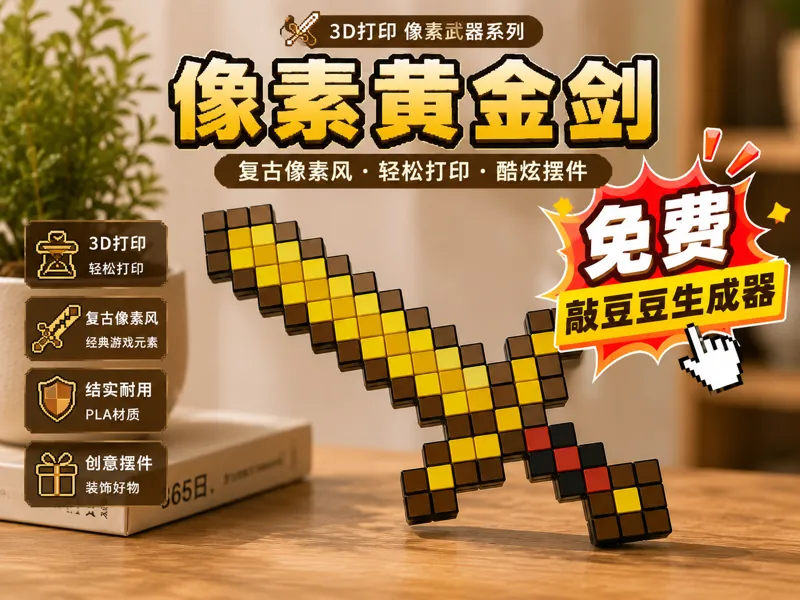 敲豆豆我的世界钻石黄金木剑（附免费生成器）