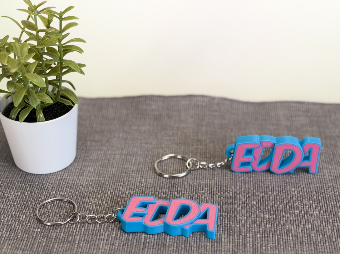 Schöner Schlüsselanhänger mit dem Namen Edda