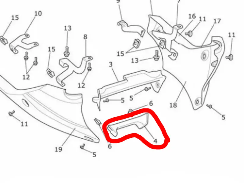 Triumph Speed Triple Bellypan Moulding - T2303103