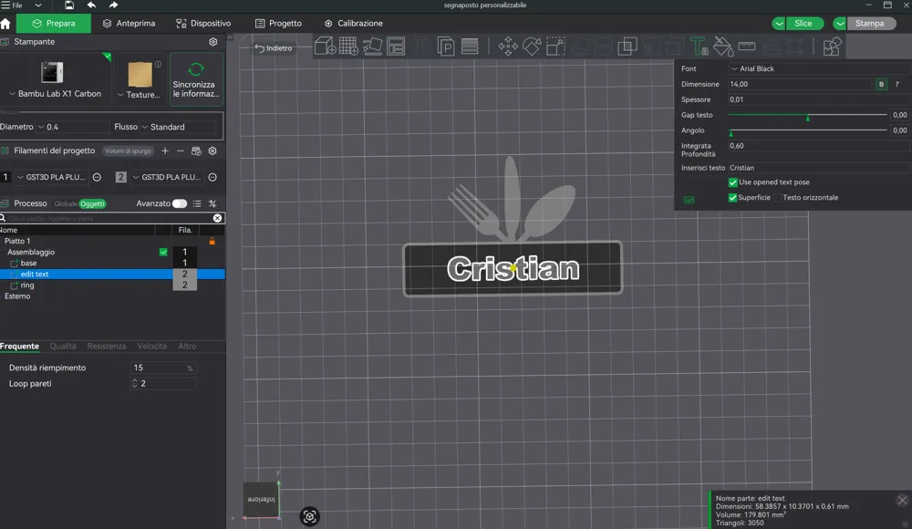CUSTOMIZABLE PLACE CARD – G3DLab Edition by G3D Lab MakerWorld ...