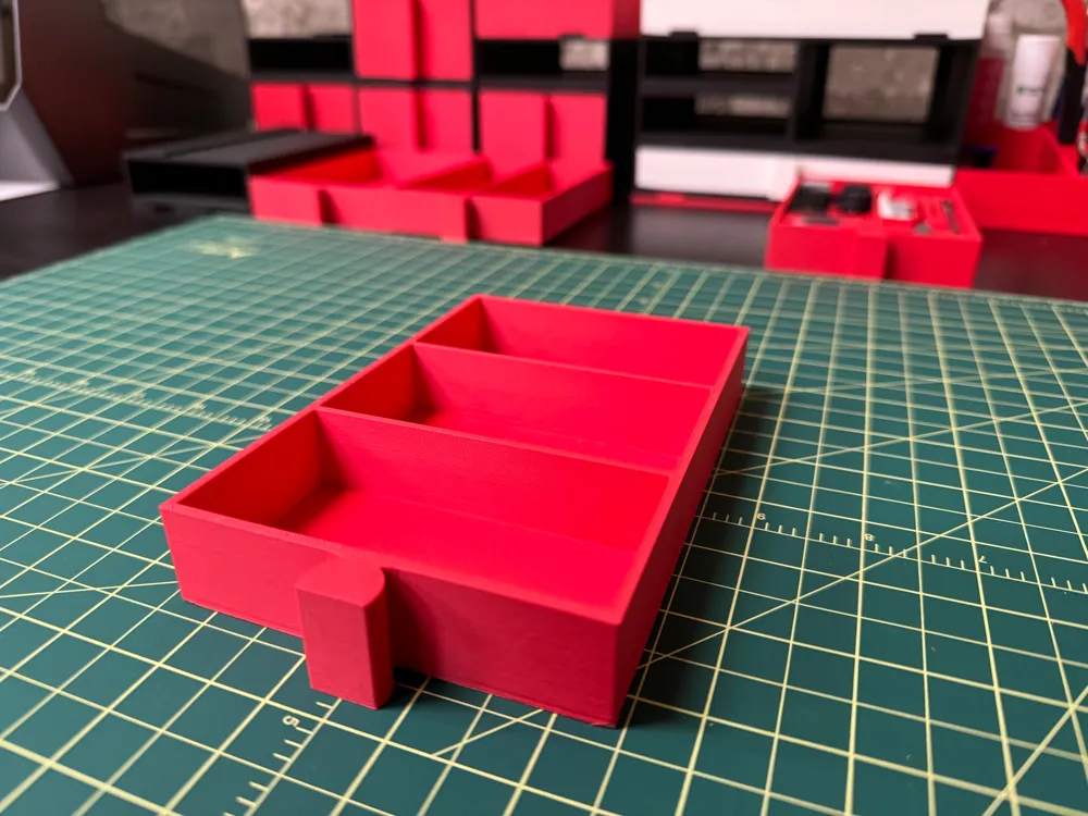 HalfWidth Slim - expandable interlocking storage - Free 3D Print Model ...