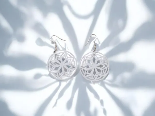 Geometric mandala earrings