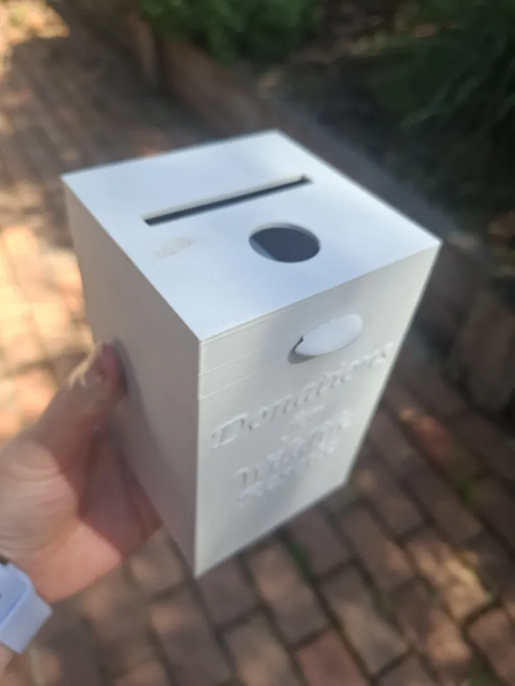 World Model Collection Simple Charity Donation Box with padlock spot - Free 3D Print Model ...
