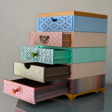 Organizador: Stackable Narrow Drawers Modular Organizer — vista de referencia 3