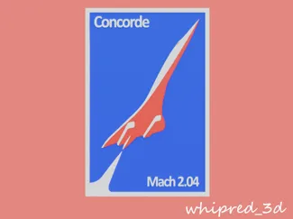 Concorde poster hueforge