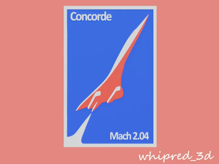 Concorde poster hueforge