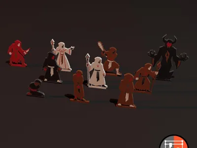 2.5D RPG Miniatures: Cultists