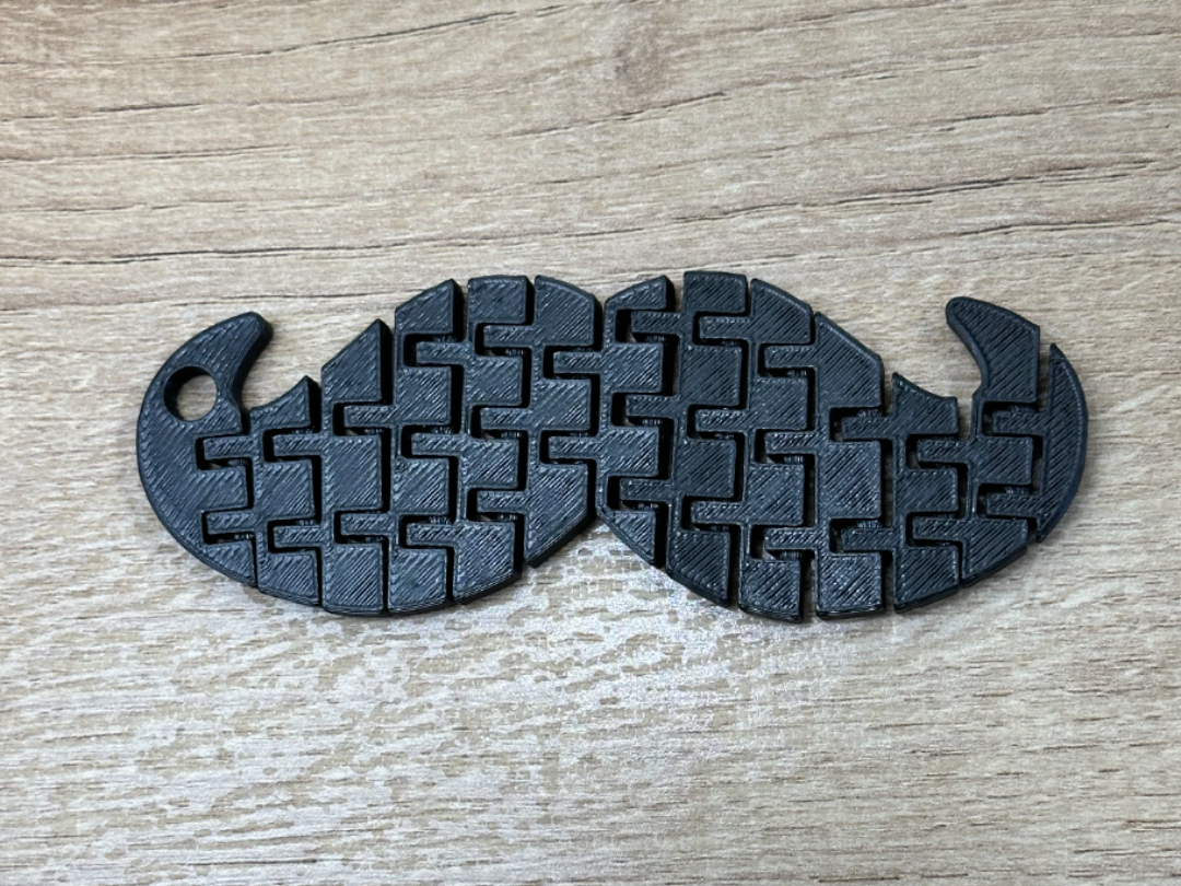 Mustache Flexi Keychain