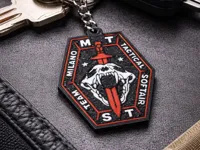 tactical skull keychain-multi color ams-custom logo style