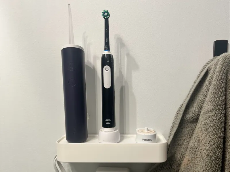 Electric Toothbrush Bathroom Shelf