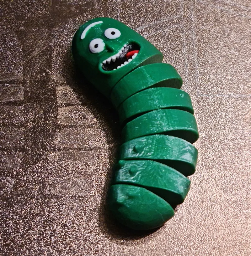 11 Bigger Flexi Pickle Rick Painted 