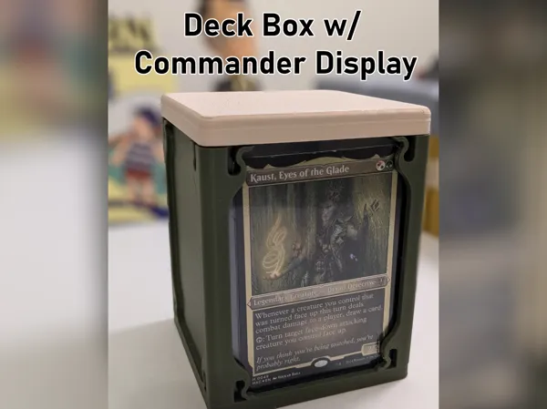 Boîte de rangement pour deck Magic: The Gathering avec toploader Commander