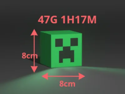 MINECRAFT Creeper Head LEDBOX LAMP WALLART DECOR
