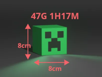 MINECRAFT Creeper Head LEDBOX LAMP WALLART DECOR