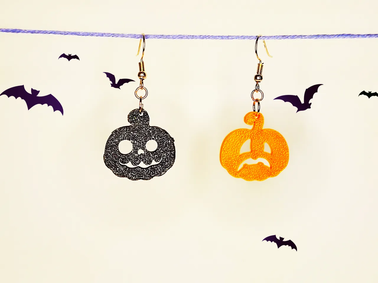 Halloween earrings view 2
