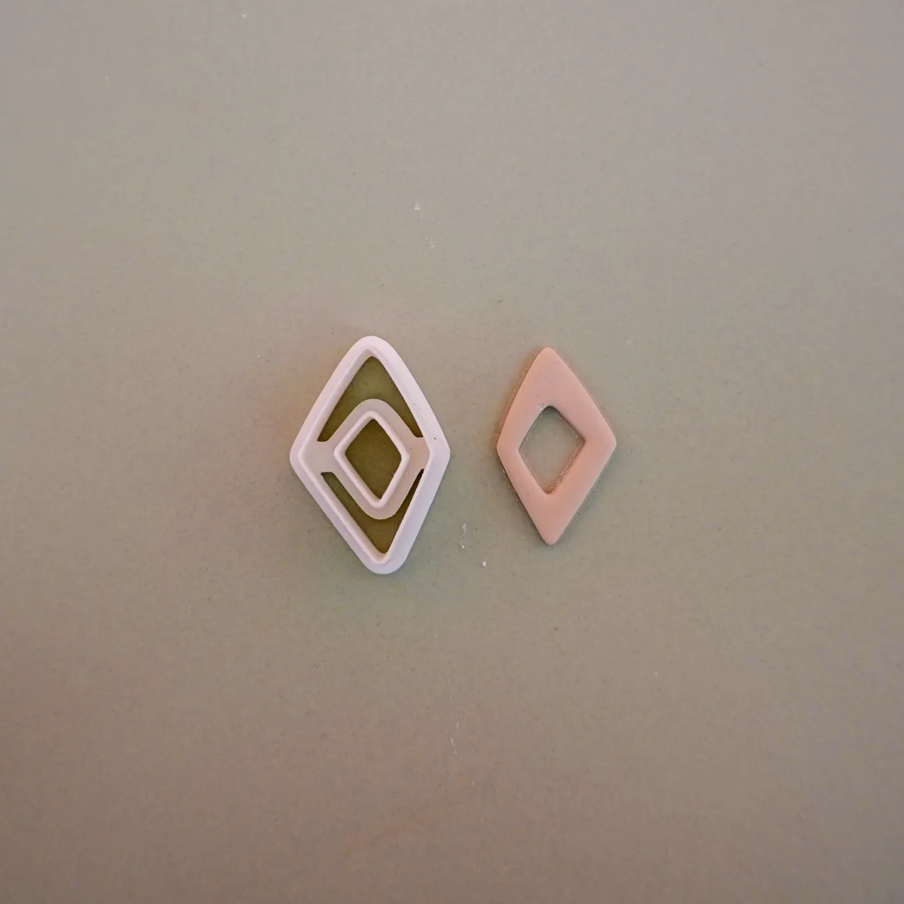 Rhomb Polymer Clay Cutter Earrings Necklaces view 4
