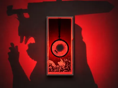 Berserk Shadow Lamp / Guts Silhouette Display