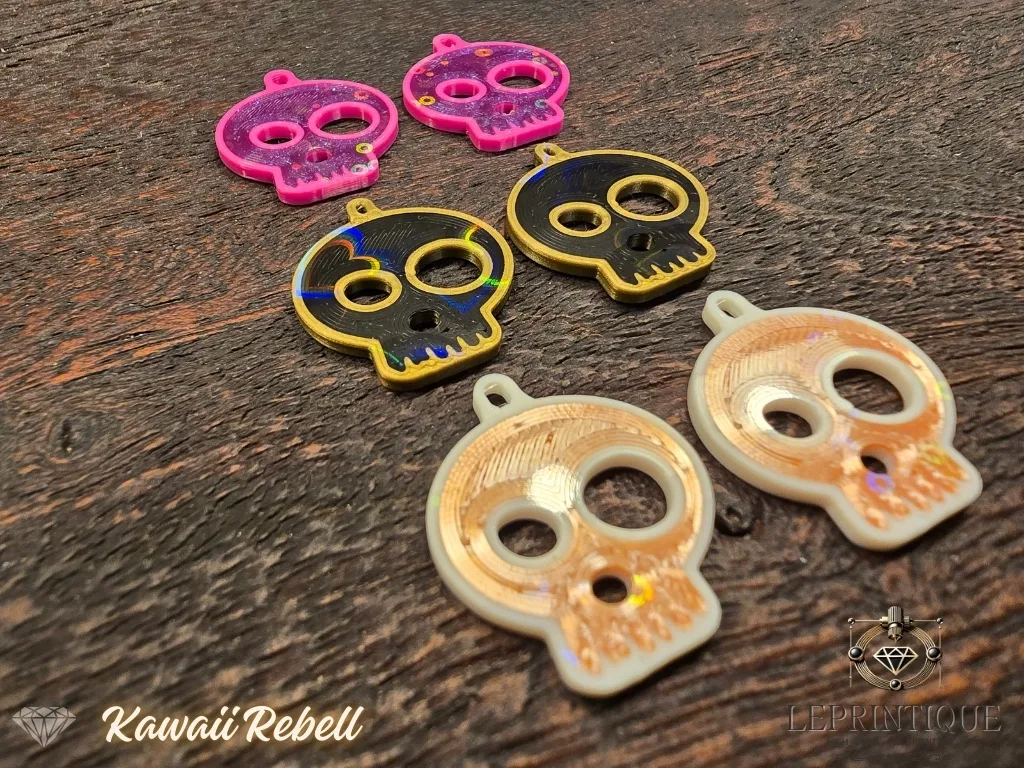 Ohrringe Kawaii Skull Rebell view 4