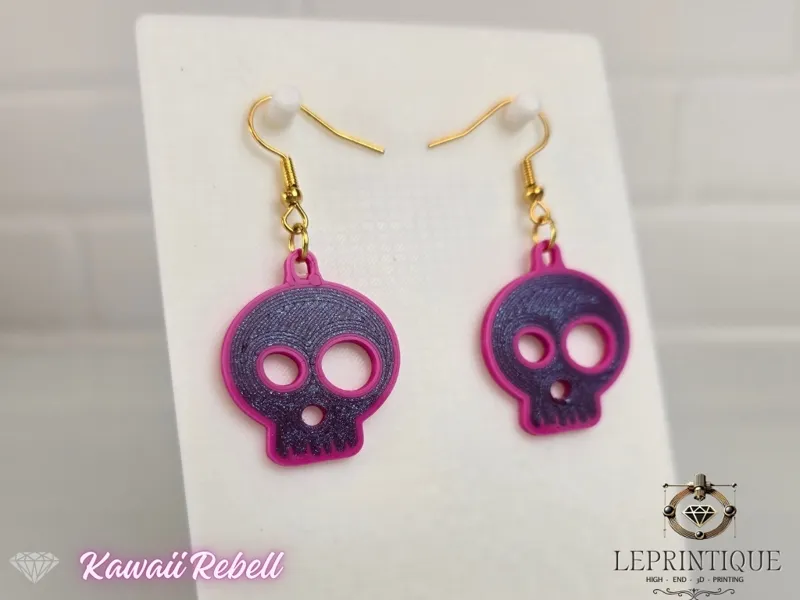 Ohrringe Kawaii Skull Rebell