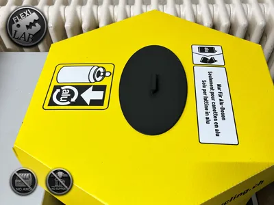 Lid for Hexagonal Alu-Cans/PET Recycling Container
