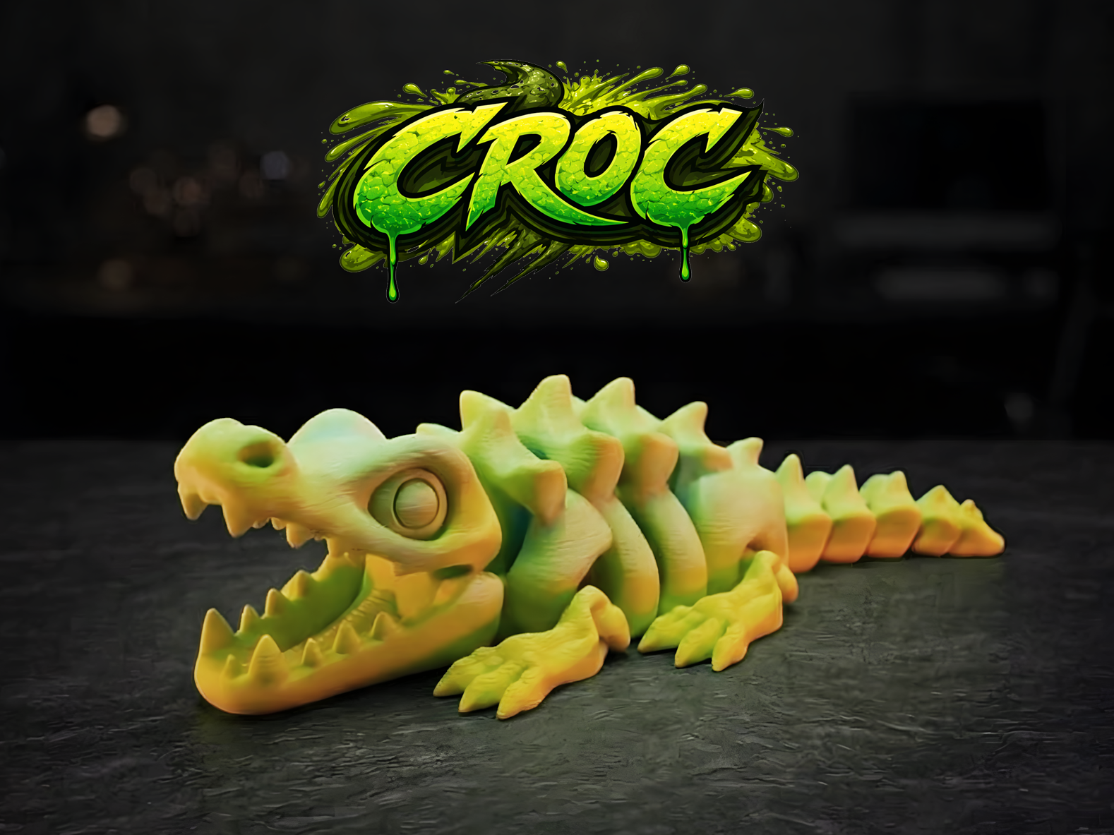 Articulated skeletal Croc