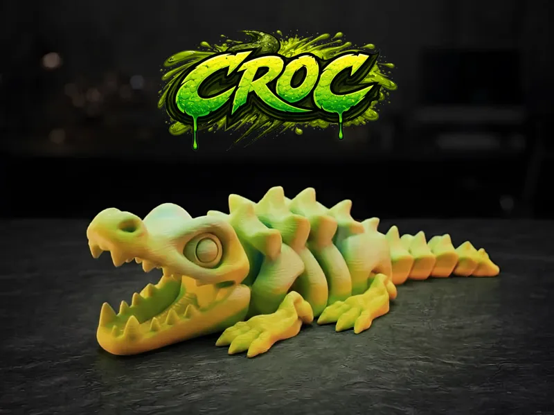 Articulated skeletal Croc