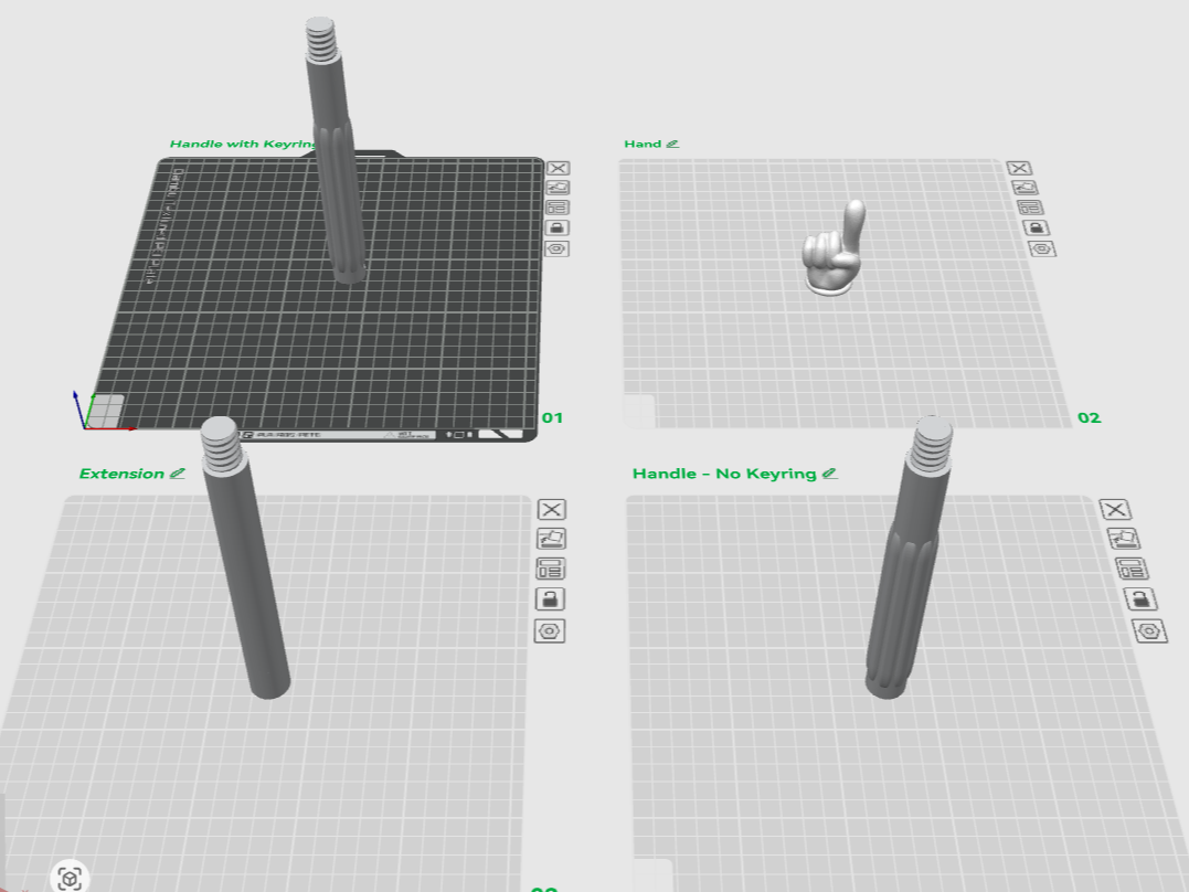 Modular Pointing Finger with Keyring