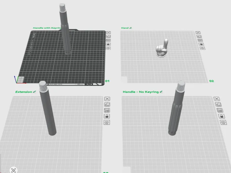 Modular Pointing Finger with Keyring