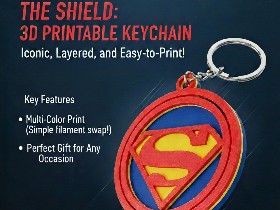 Rotating Superman Keychain
