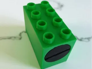 Duplo block with surprise space
