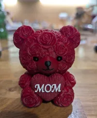 Red heart with white letters