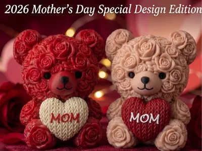 Mothers Day Eternal Rose Teddy Bear - Mom Day 2026