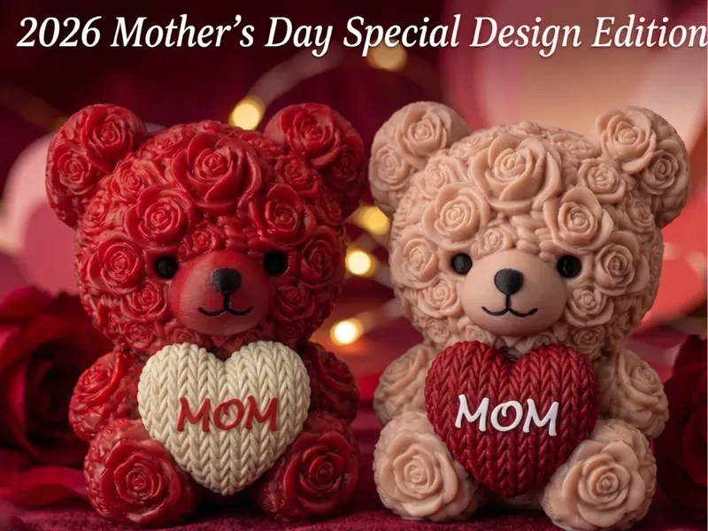 Mothers Day Eternal Rose Teddy Bear - Mom Day 2026