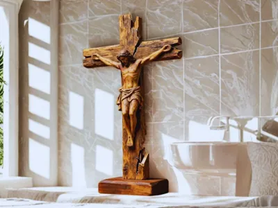 jesus  cross wooden 