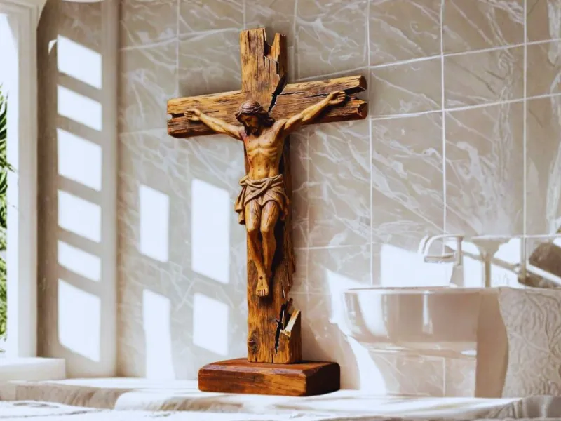jesus  cross wooden 