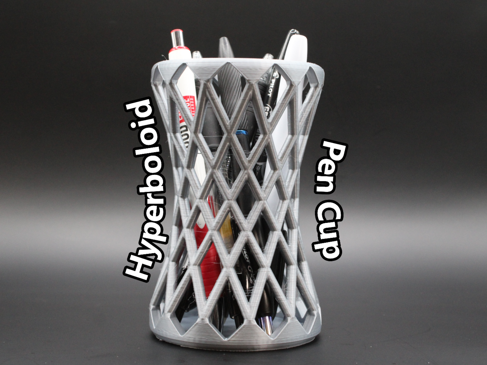 Desktop Pen Cup Hyperboloid (No Support No AMS)