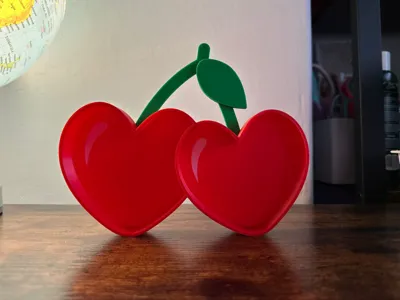 Trinket tray, Heart Cherry, Jewelry dish