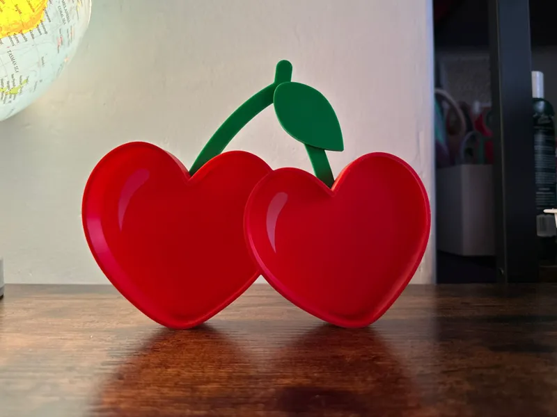 Trinket tray, Heart Cherry, Jewelry dish