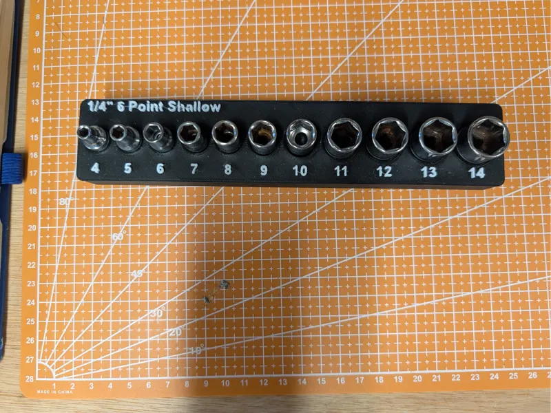 Halfords Advanced 1/4" Sockets - Gridfinity