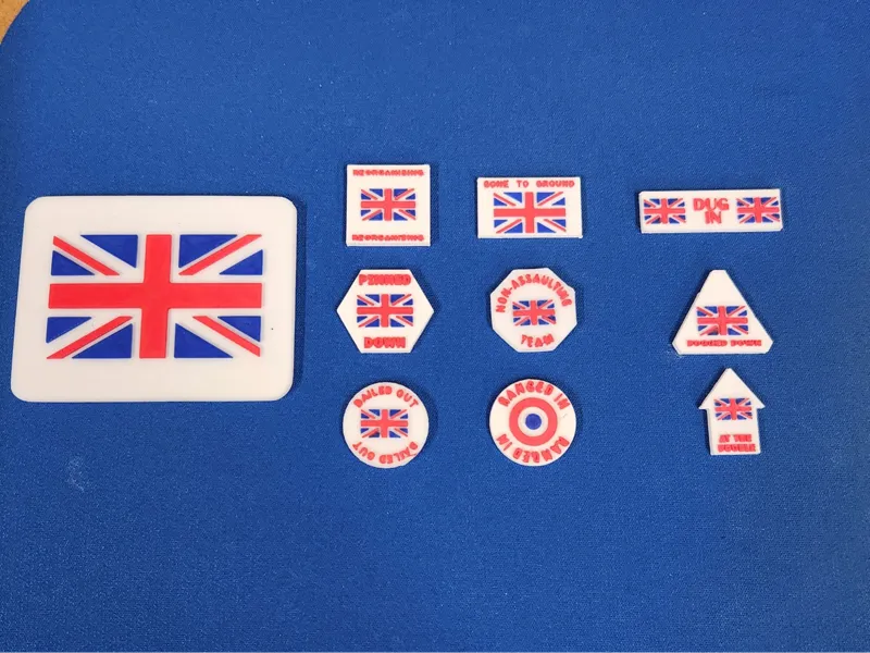 Great Britain Flames of War Token Set