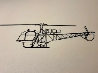 Lama SA 315B Helicopter Wallart