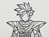 Gohan tenue Piccolo — art linéaire géométrique — photo 1