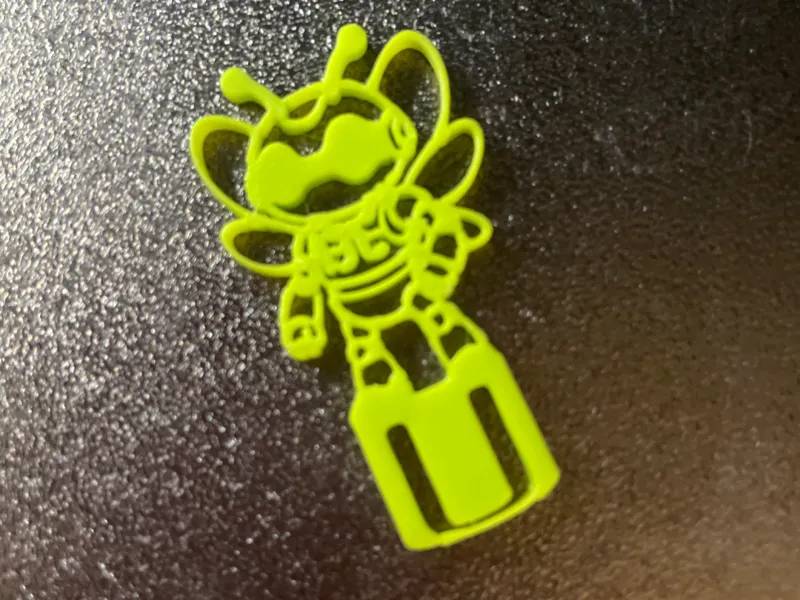 Robot Bee Bookmark thin