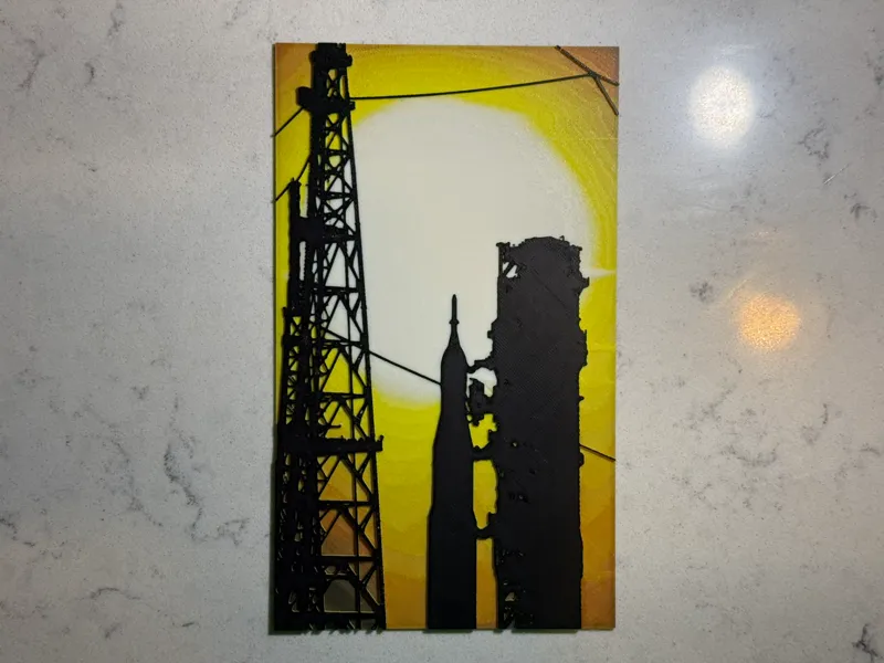 Hueforge – Artemis II Rollout at Sunset
