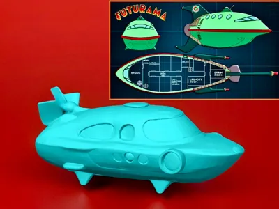 Planet Express Benchy futurama inspired