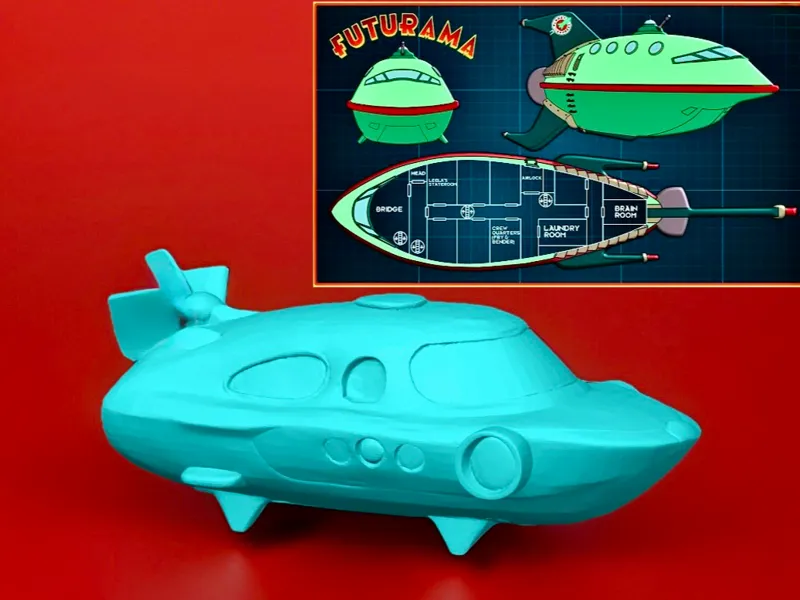 Planet Express Benchy futurama inspired