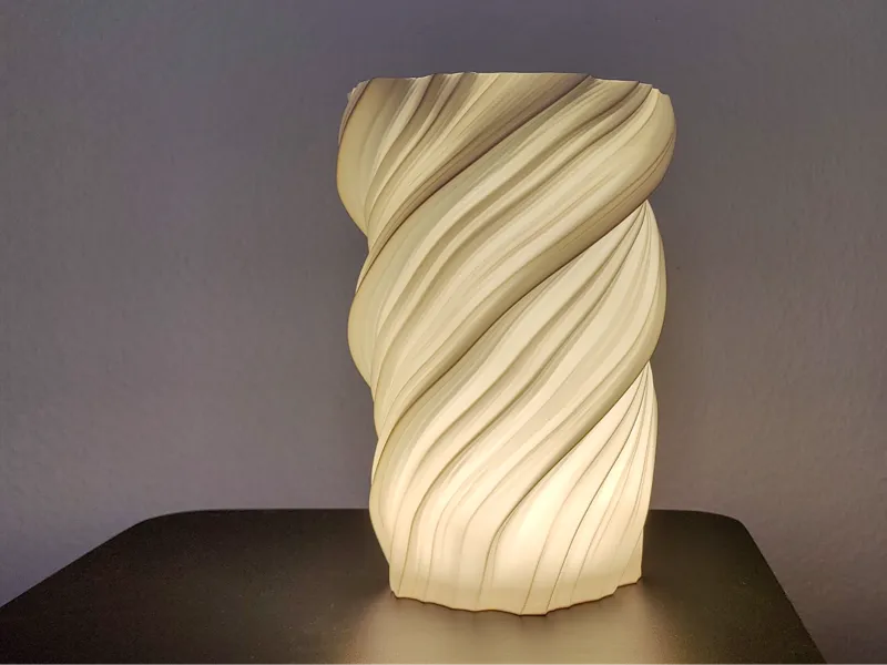 Swirl Table Lamp Shade LED lamp kit 001