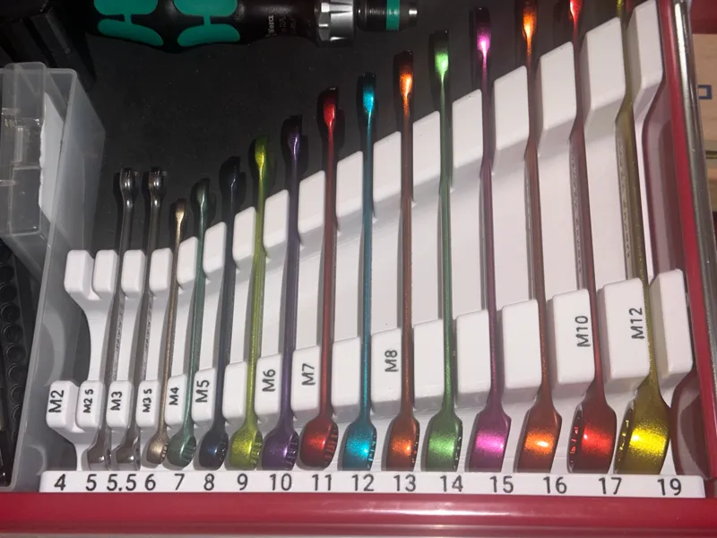Tool Box Metric Spanner Combination Wrench Storage