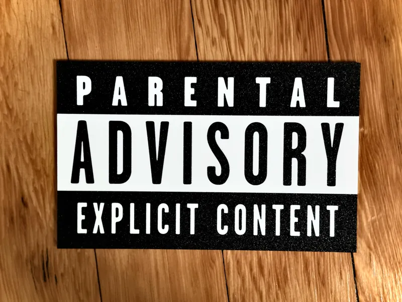 Parental Advisory Warning Label Sign