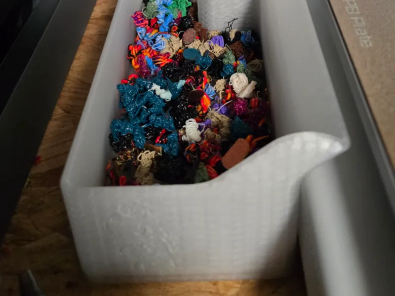 poop / purge bucket for A1 w/ scrape side plate